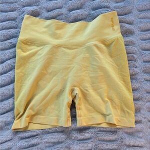 DFYNE Women's Yellow Biker Shorts
